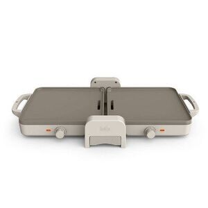 Abella Dual Zone Electric Griddle - Cream and Gray
